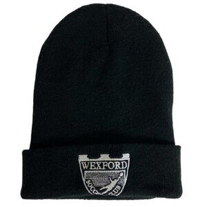 Wexford Soccer Club Black Toque Beanie Knit Hat Winter‎ Warm Fold Over One Size